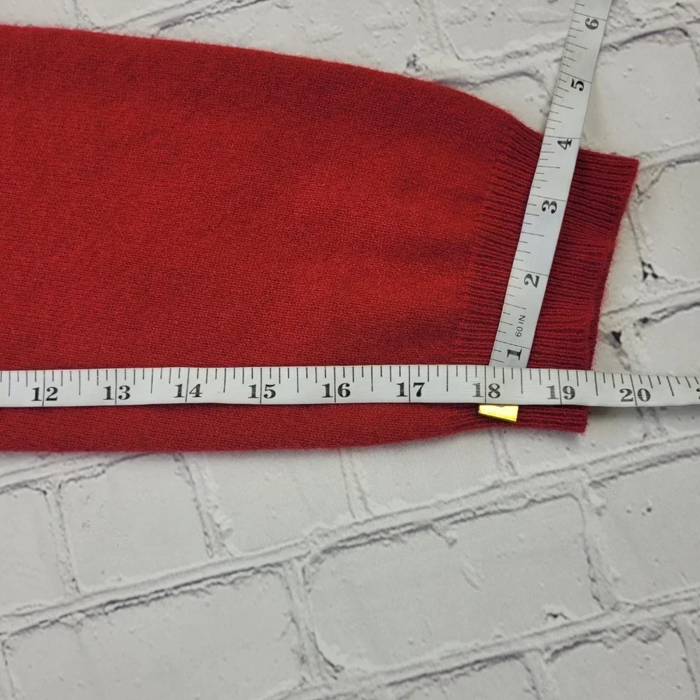 ✅ Express Men’s 100% cashmere crew neck pullover sweater red size L